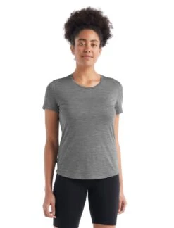 ICEBREAKER Womans Merino Sphere II Shortsleeve T Metro Heather