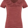 FJALLRAVEN Abisko Cool T-shirt W Pom-red -Outdoorkledingwinkel abisko shirt dames