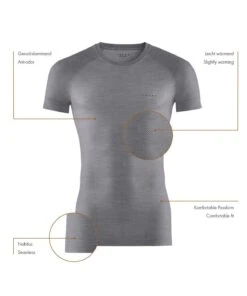 FALKE Heren T-shirt Wool-Tech Light – Zwart -Outdoorkledingwinkel falke17