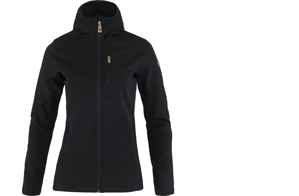 FJALLRAVEN Keb Fleece Hoody Dames – Zwart 4 FJALLRAVEN Keb Fleece Hoody Dames – Zwart - Afbeelding 2