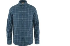 FJALLRAVEN Γvik Flannel Shirt β Indigo Blue/Flint Grey