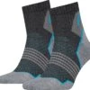 HEAD – Hiking Quarter 2 Pack Grey-blue – Wandelsokken