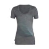 Icebreaker – Wmns – Tech Lite – SS – Scoop Plume – T-shirt – Dames – Grijs -Outdoorkledingwinkel icebreaker shirt vrouwen grijs korte mouwen