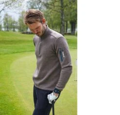 IVANHOE OF SWEDEN Assar Half Zip Windbreaker – Pine Bark -Outdoorkledingwinkel iv3