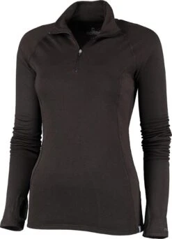 Nomad β Rough Merino Pully β Dames β Zip Neck β Black