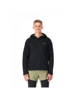 RAB Torque Softshell Jack – Black -Outdoorkledingwinkel rab torque