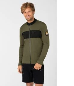 Super.natural Super Natural Men Gravier Jersey – Olive Jet Black -Outdoorkledingwinkel sn18