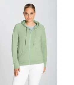 Super.natural Super Natural Women Essential Zip Hoodie – Celadan Green -Outdoorkledingwinkel sn22