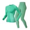 Odlo Dames Set Shirt L/s + Broek Evolution | Groen -Outdoorkledingwinkel w 1 300800030