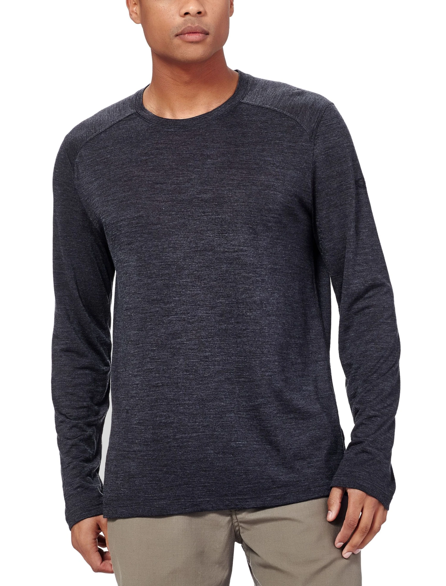 Icebreaker Shirt – Sphere L.slv Crew – Heren – Black Heather 4 Icebreaker Shirt – Sphere L.slv Crew – Heren – Black Heather - Afbeelding 2