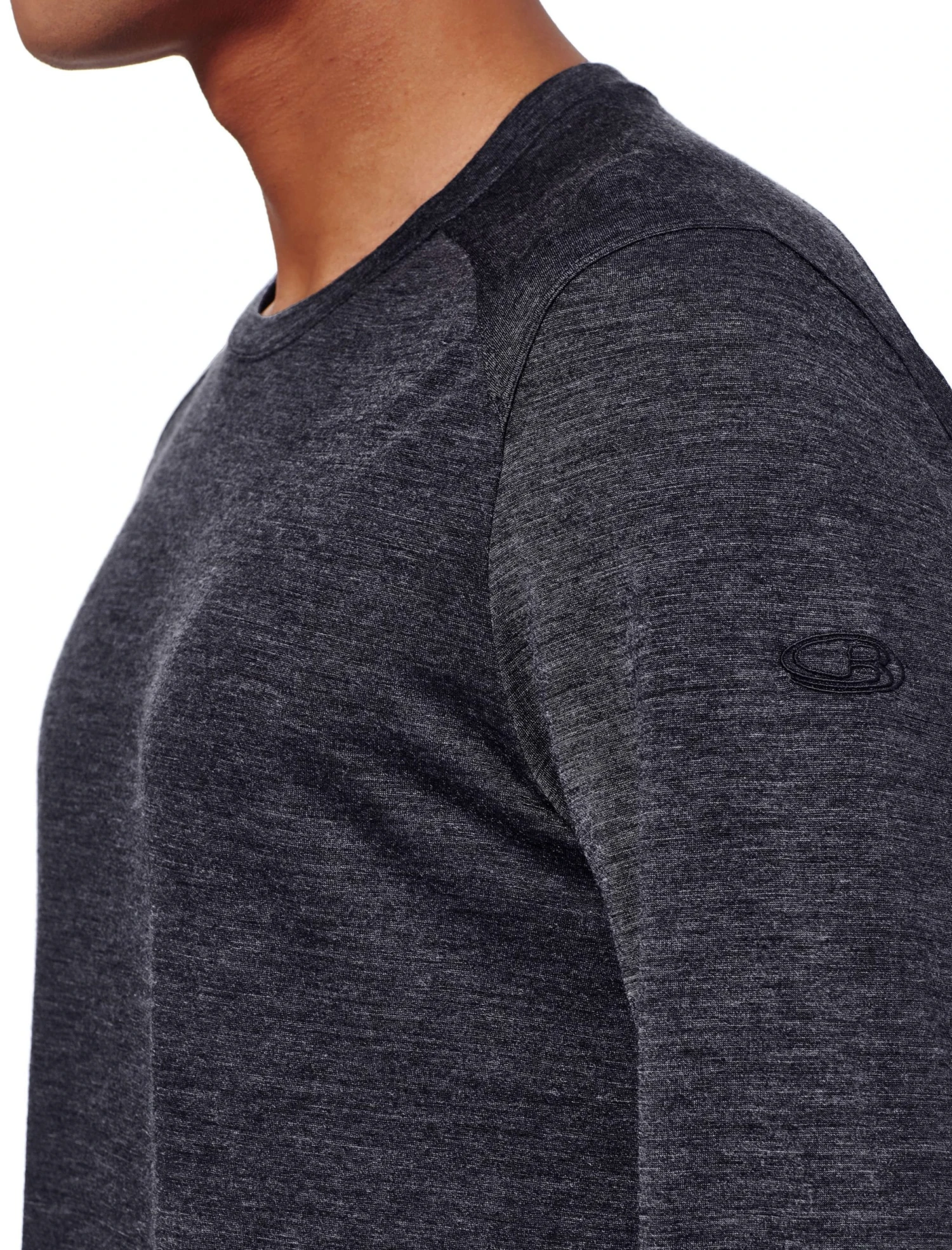 Icebreaker Shirt – Sphere L.slv Crew – Heren – Black Heather 6 Icebreaker Shirt – Sphere L.slv Crew – Heren – Black Heather - Afbeelding 4